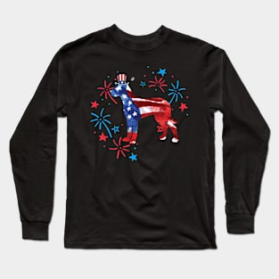 Vizsla Uncle Sam Hat 4Th Of July Long Sleeve T-Shirt